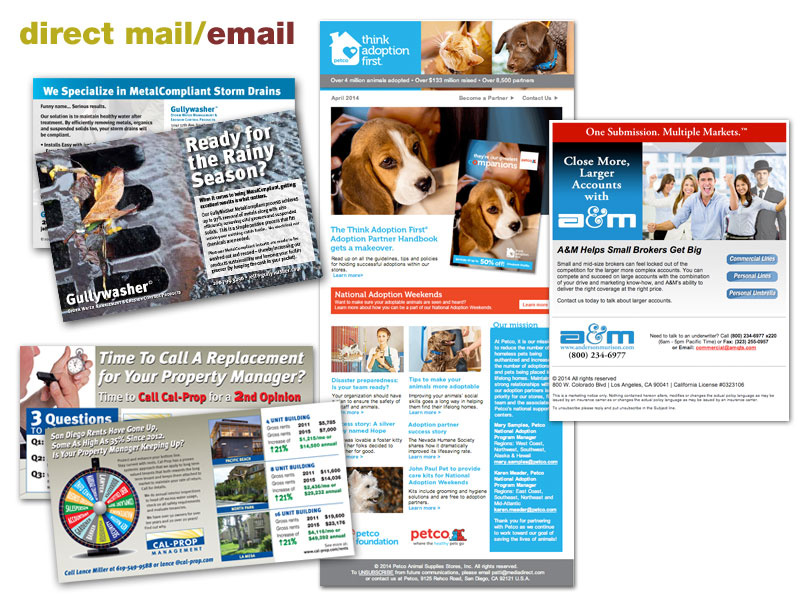 direct mail and email